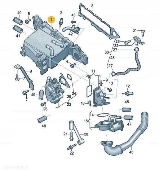 VW AUDI SKODA SEAT 1.6 2.0TDI KOLEKTOR SSĄCY 04L129711AC - 1