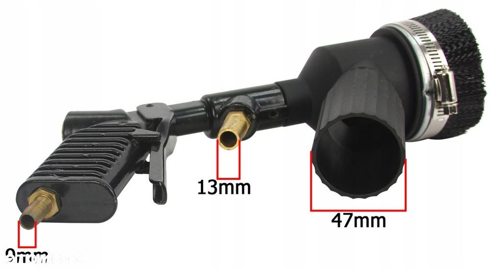PISTOLET DO PIASKARKI BEZPYŁOWEJ 105L PIASKOWANIA KOMPLETNY Z DYSZĄ 8059301 - 7