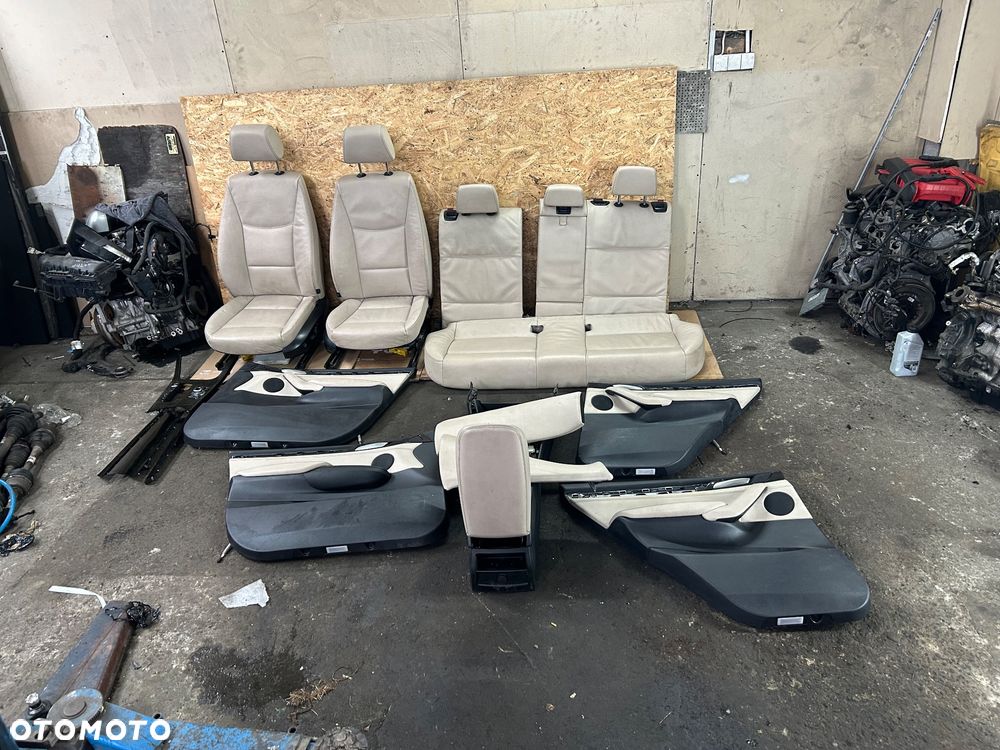 Bmw x3 f25 komplet foteli fotele tapicerki boczki jasna skóra komplet - 1