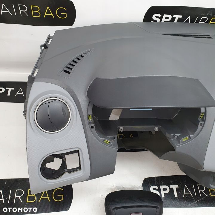 SEAT IBIZA 6J IV AX2 DESKA ROZDZIELCZA KONSOLA KOKPIT PULPIT PODUSZKI AIRBAG AIR BAG PASY KIT SET - 2