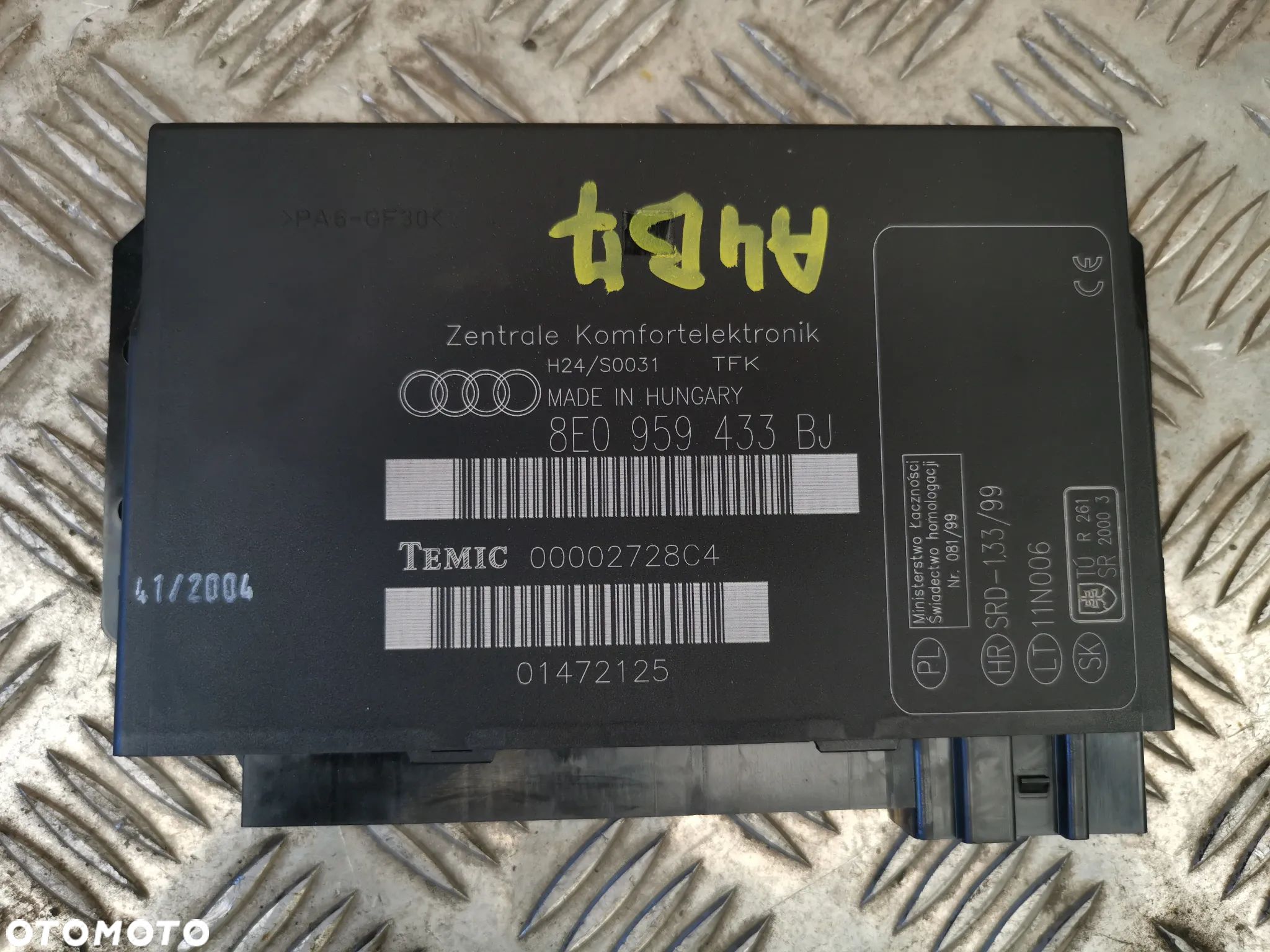 Moduł Komfortu Audi A4 B6 B7 8E0959433BJ - 1