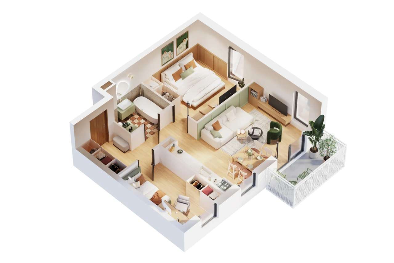 Mieszkanie na sprzedaż, 3 pokoje, 52 m², Dopiewiec