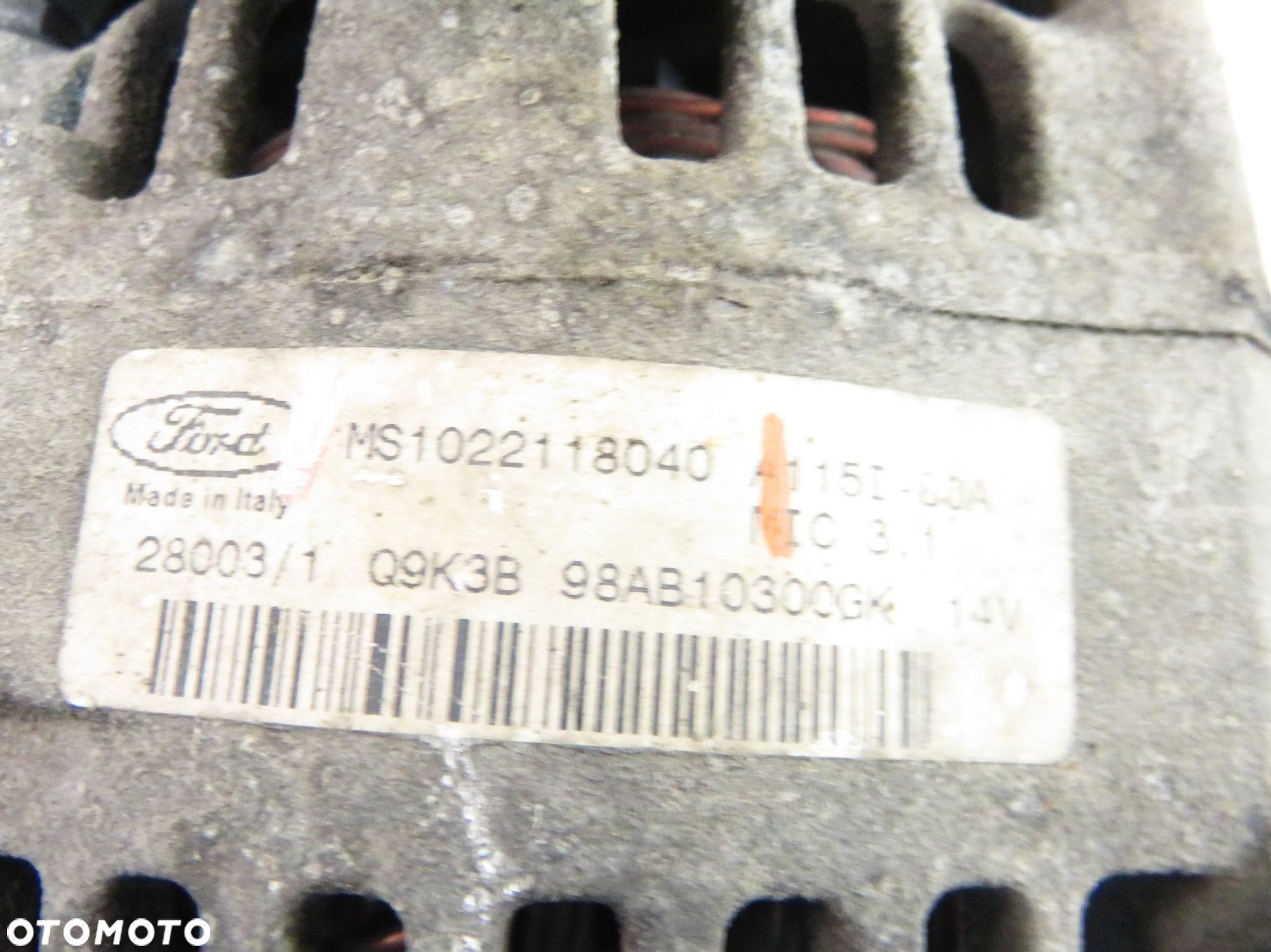 ALTERNATOR FORD FOCUS MK1 1.6 16V MS1022118040 - 2