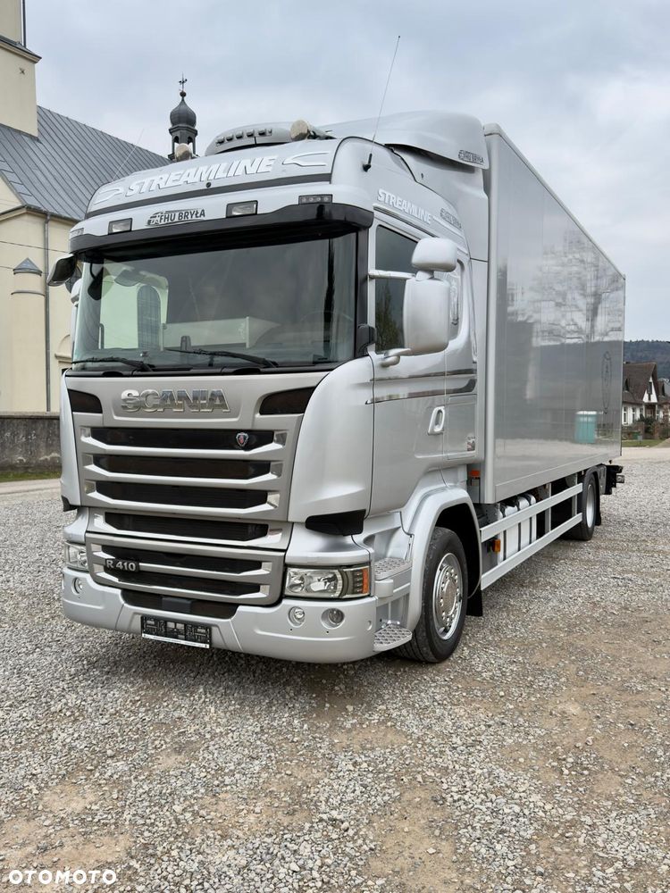 Scania SCANIA R410 / IZOTERMA / KONTENER / SILNIK 6 CYLINDROWY / 13 LITROWY  / KLIMA POSTOJOWA / WINDA / SPROWADZONY / SYPIALKA / AUTOMAT / 18 PALET / E6 / STAN BARDZO DOBRY - 13