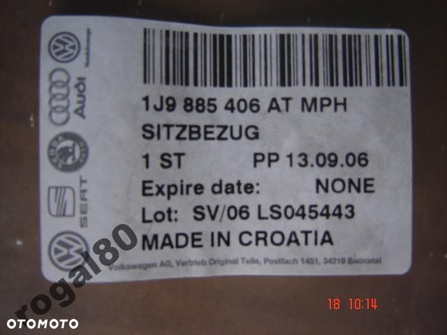 VW GOLF IV TAPICERKA POKROWIEC ORYGINAŁ NOWY 1J0 - 2