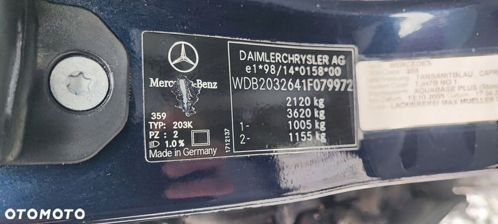 LUSTERKO PRAWE MERCEDES W203 13 PIN EUROPA KOLOR 359 - 6
