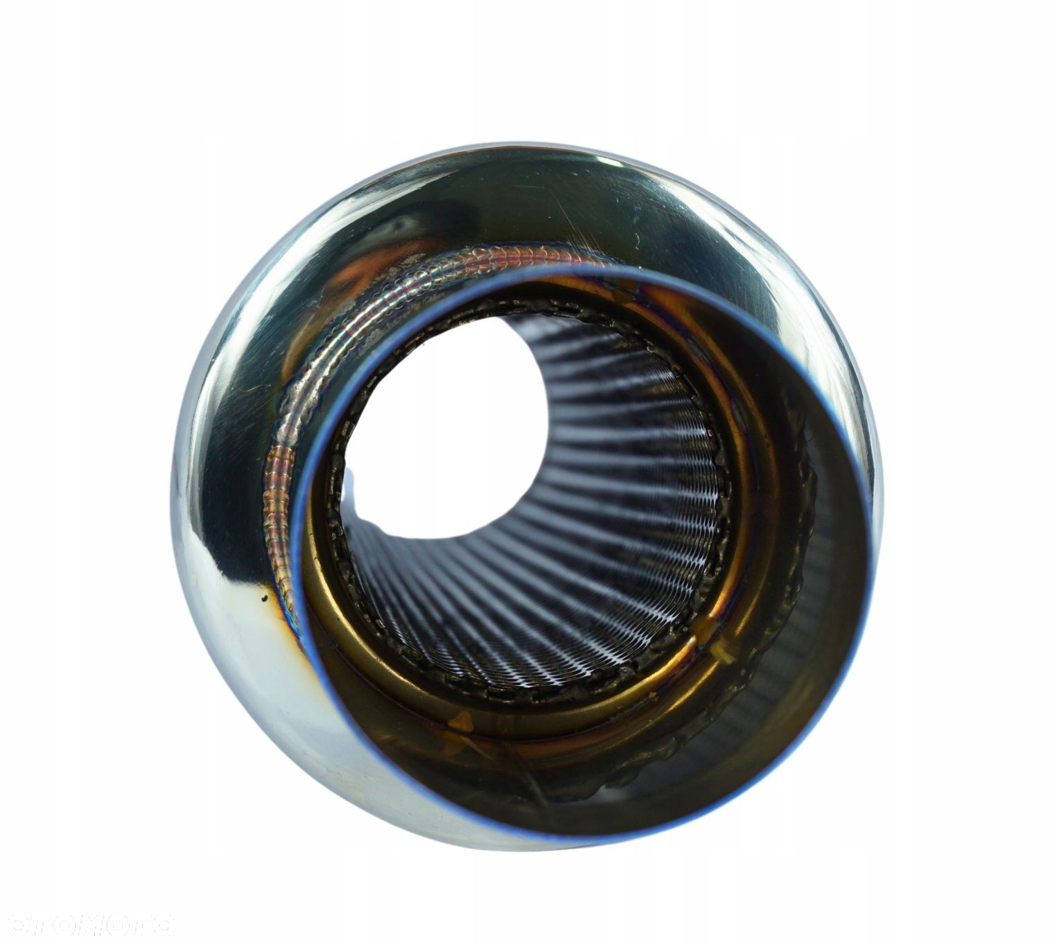 Tłumik Końcowy PRZELOTOWY wejście 63mm Końcówka 104mm JDM nierdzewka - 2