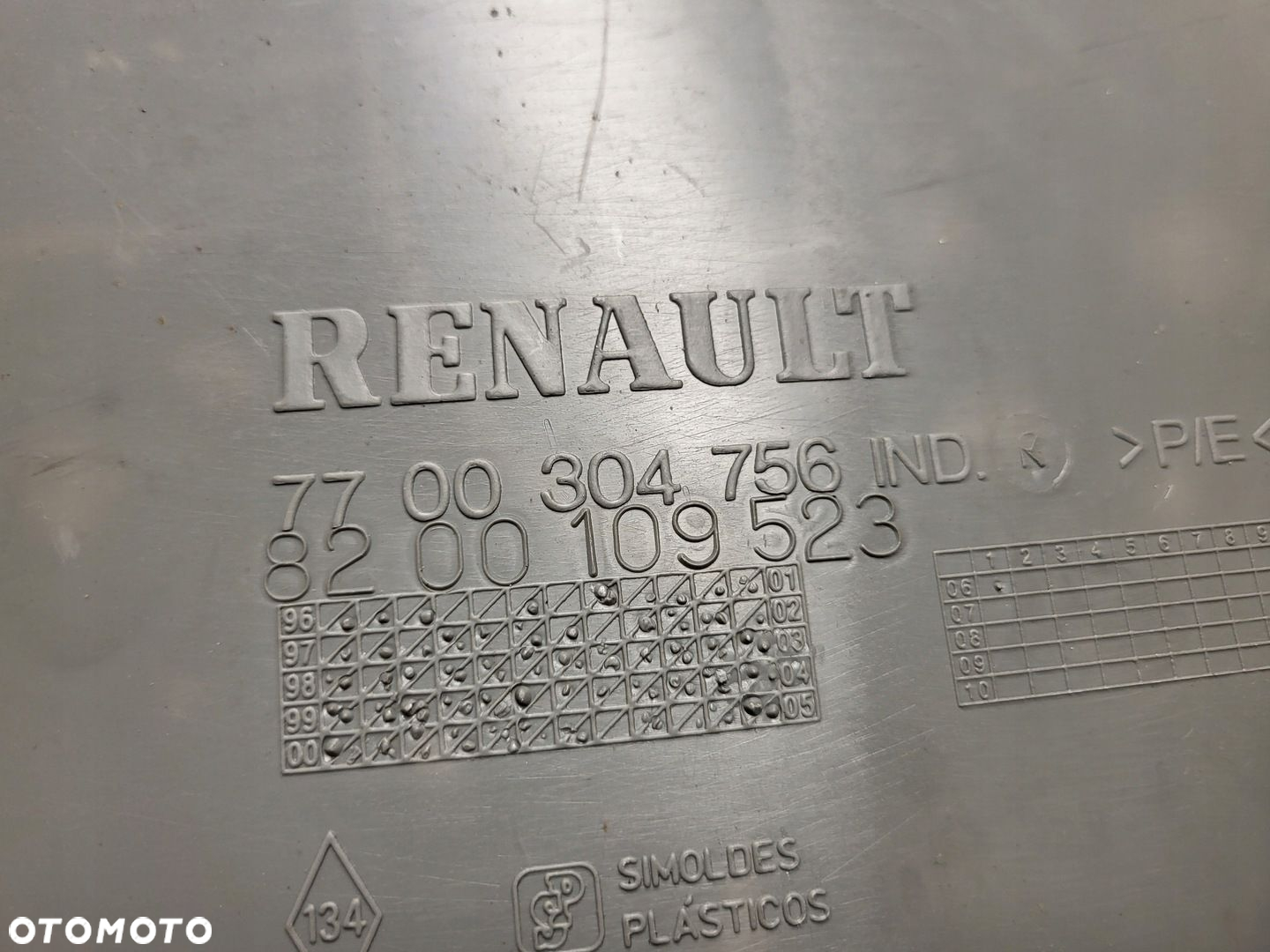 BOCZEK TAPICERKA DRZWI PRZESUWNYCH RENAULT KANGOO I 8200109523 7700304756 - 3
