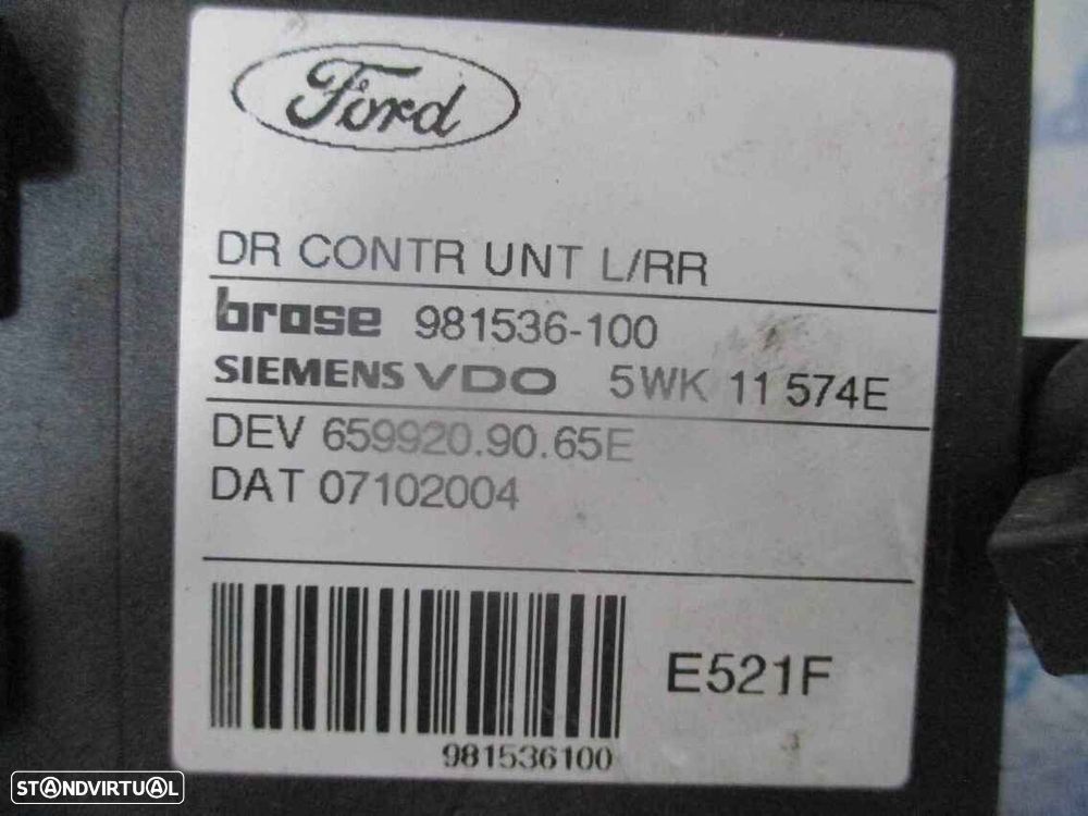 Motor Elevador Vidro 981536100  6599209065E FORD FOCUS CMAX FASE 1 2004 1.6TDCI 110CV 5P CINZA TE - 4