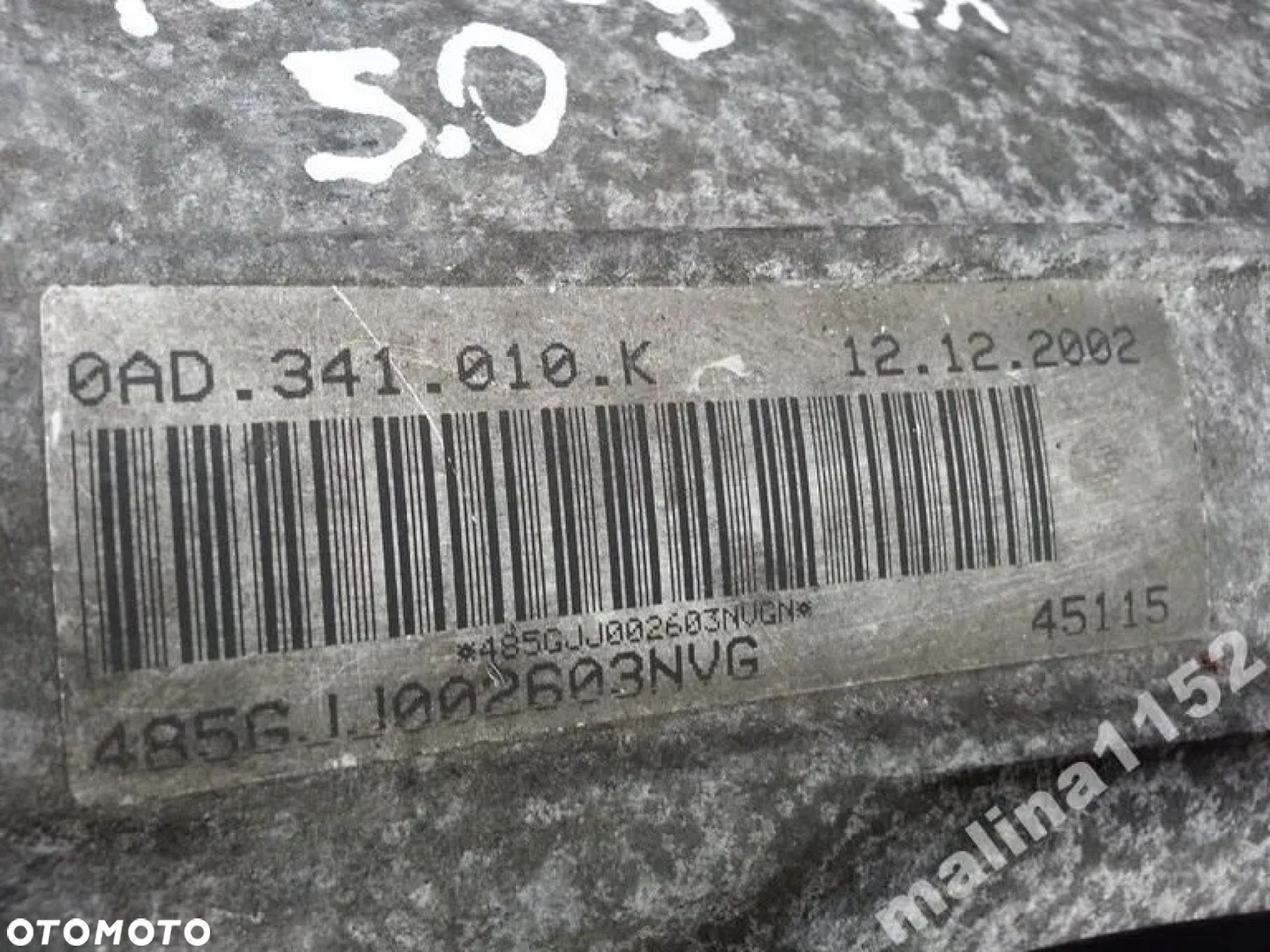 VW TOUAREG 7L 03-09R REDUKTOR SKRZYNI 5.0 TDI 0AD341010 K - 2