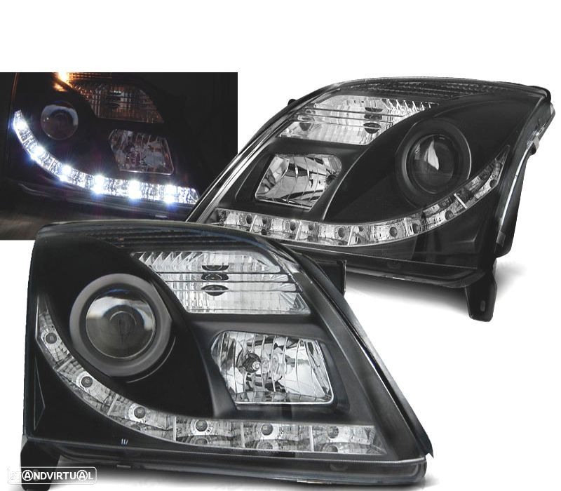 FARÓIS OPEL VECTRA C 02-06 DAYLIGHT LED - 1