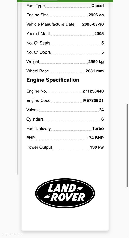 Reduktor Land Rover Range rover  L322 3.0 m57 iab000033 igh500010 - 4