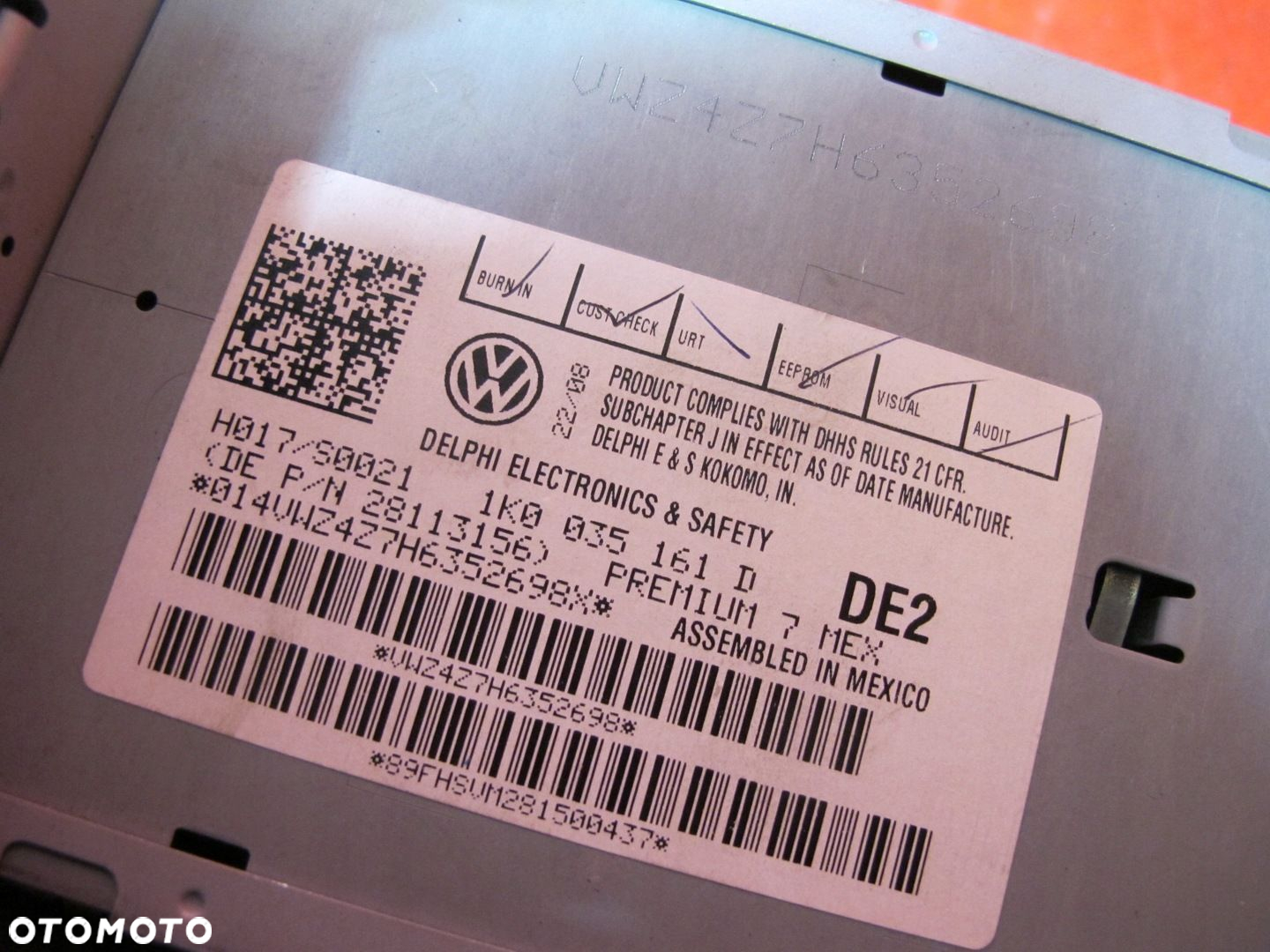 VW GOLF 5 V JETTA RADIO CD MP3 1K0035161D - 4