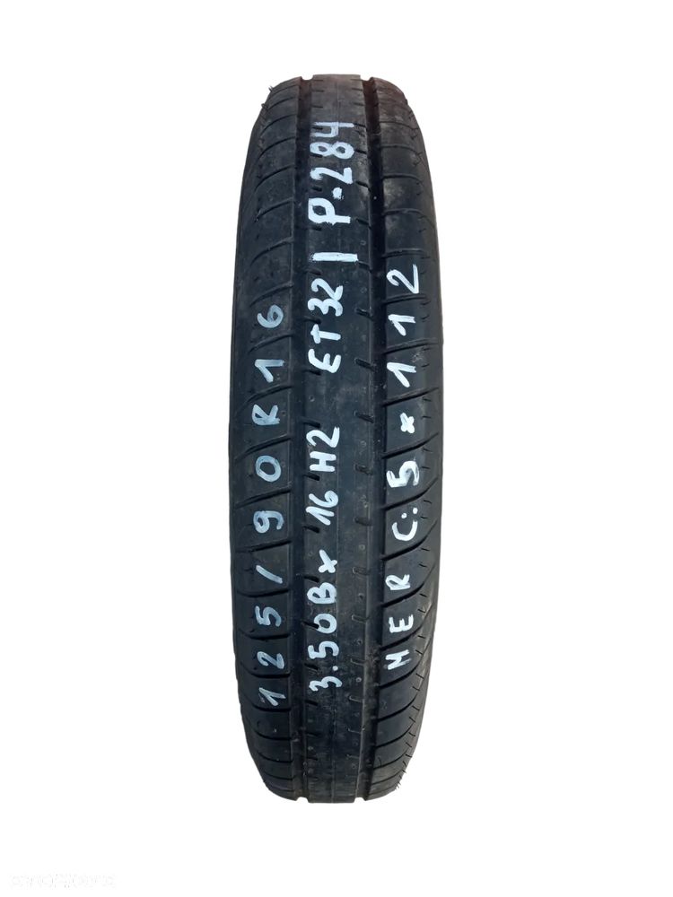 Koło Zapasowe Dojazdowe Mercedes W169 W245 125/90 R16 5X112 ET32 1694000802 - Gwarancja Wysyłka - 2
