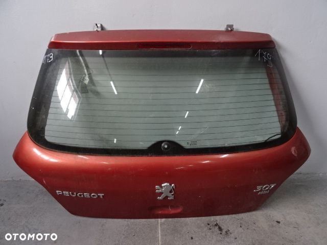 KLAPA TYŁ TYLNA SZYBA BAGAŻNIKA PEUGEOT 307 HB 5D LAK:KEAC NR179 - 1