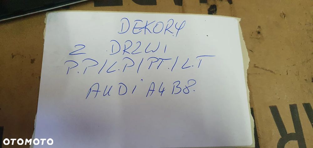 Listwa dekor drzwi dekory prawy lewy przód tył Audi A4 B8 - 8