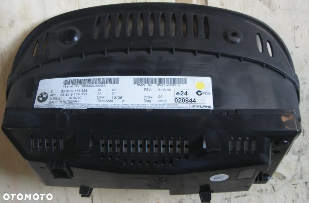 licznik wyświetlacz nawigacji BMW E60 65.82-9114358 - 2