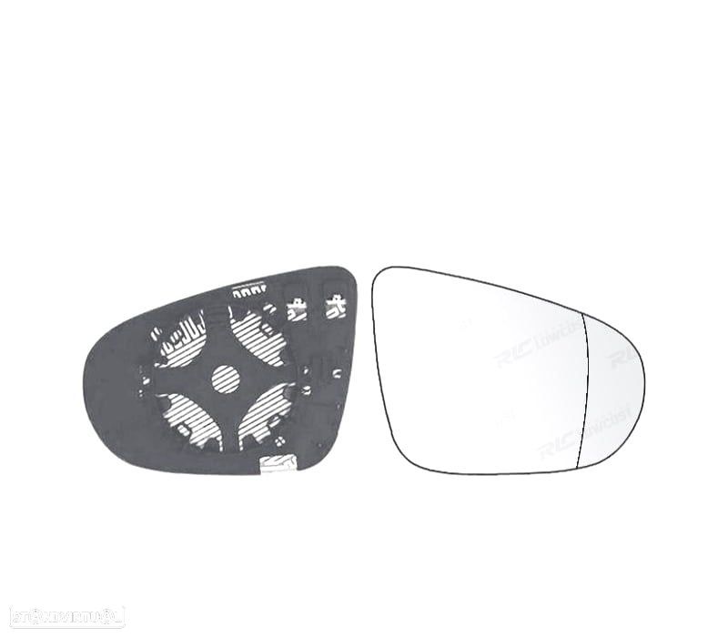 VIDRO ESPELHO BASE DIREITA VOLKSWAGEN VW GOLF VI 08-12 - 1