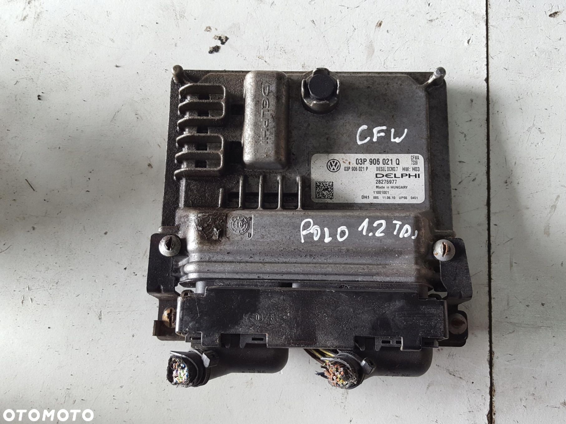 VW POLO 6R 09-14r 1.2 TDI CFW KOMPUTER SILNIKA 03P906021Q - 1
