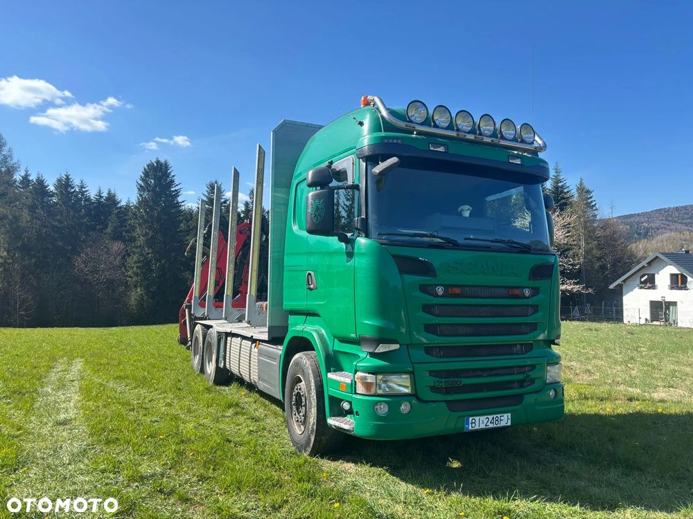 Scania Scania R520 V8 6X4 EURO 6 Resor Resor Dzwig Epsilon Do drewna Lasu dłużycy kłody Palfinger - 1