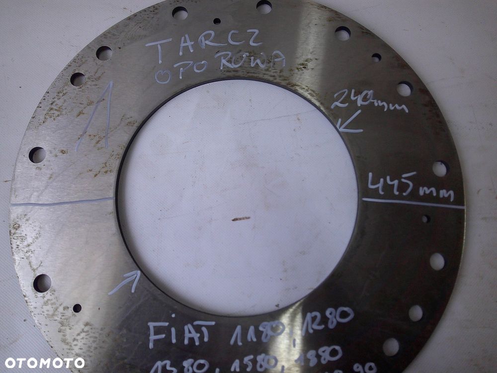 Tarcza oporowa hamulcowa fi 445 5111281 oe case fiat new holland  nowa - 5