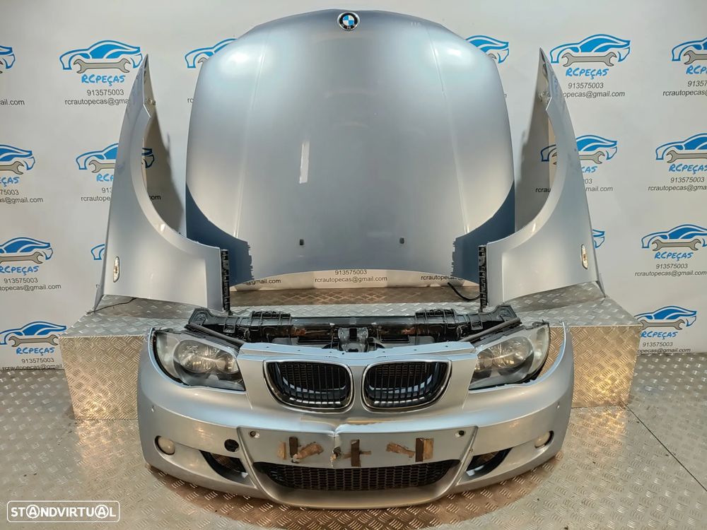FRENTE COMPLETA BMW SERIE 1 E87 E81 PACK M CAPOT PARACHOQUES SENSORES GUARDA-LAMAS OTICAS RADIADOR VENTILADOR FRENTE FIBRA REFORÇO