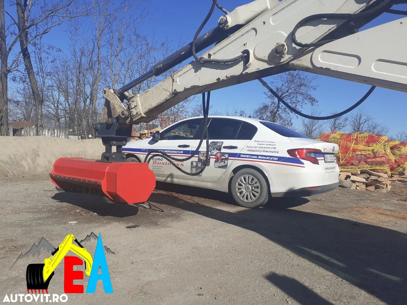 Tocătoare vegetatie pentru excavator buldoexcavator 1000 mm - 5