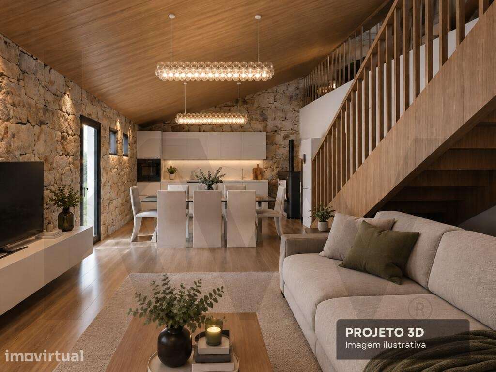 Moradia T2 com Mezzanine | Projeto Aprovado em Terras de Bouro - Grande imagem: 4/21