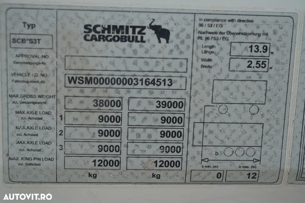 Schmitz Cargobull CORTINĂ / MEGA / PONT JOS / ACOPERIȘ ELEVATOR - 29