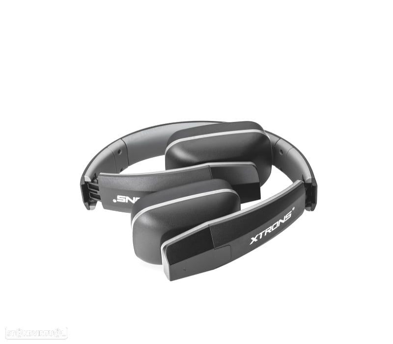 AURICULAR SEM FIO DOBRÁVEL INFRAVERMELHO XTRONS 2 CANAIS EM PRETO - 4