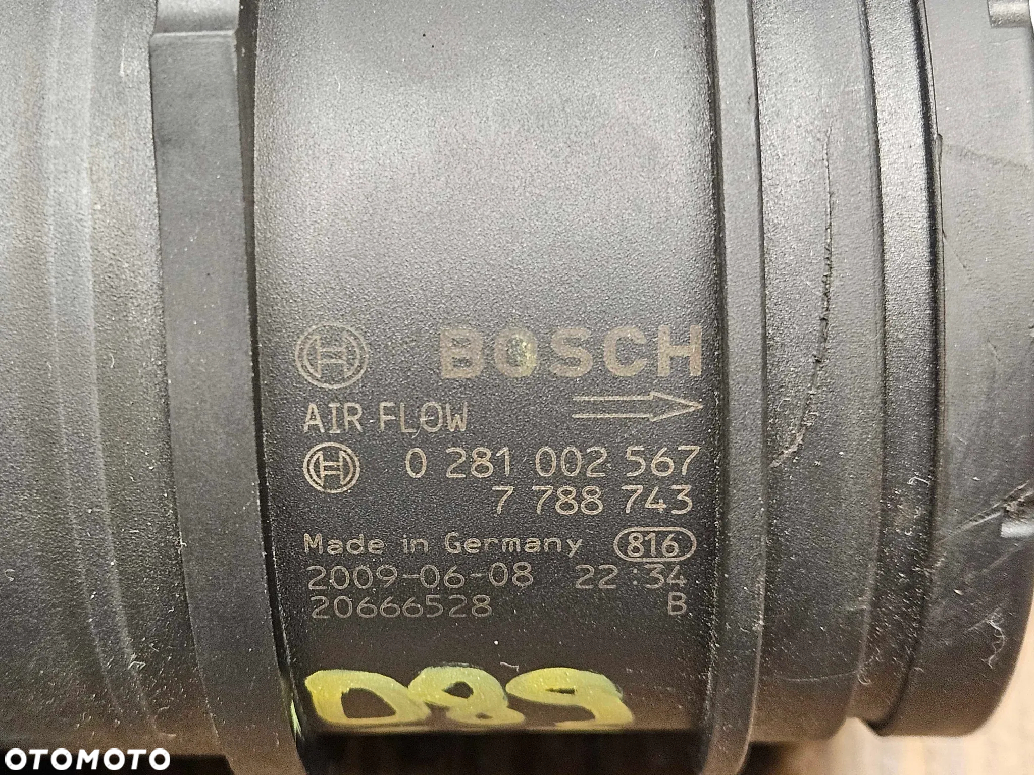Przeplywka 0281002567 7788743 Przeplywomierz BOSCH Czujnik Powietrza 2.0 D N47 BMW 1 3 5 E81 E87 E90 E91 E92 E60 E61 - 3