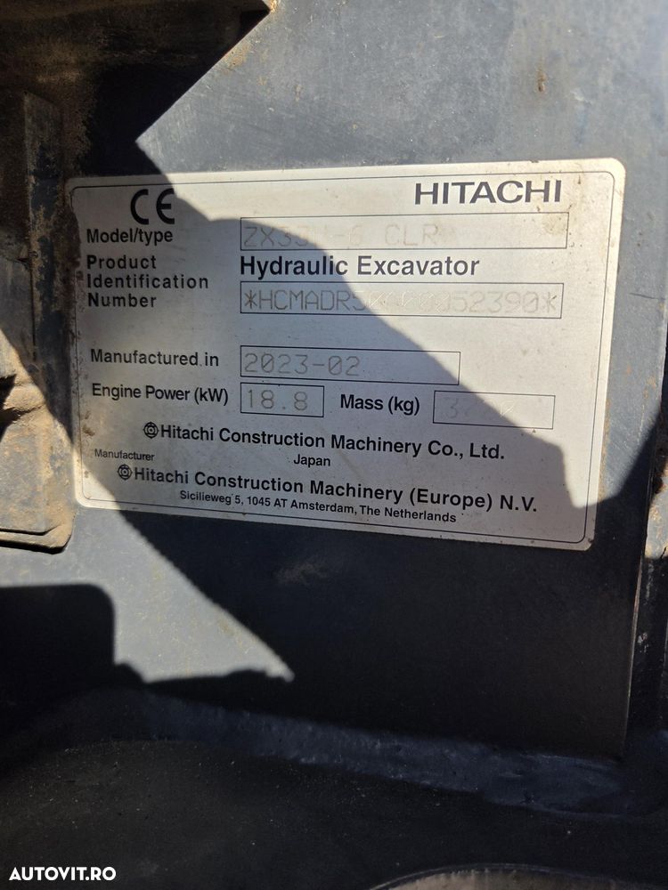 Hitachi 3,7tone, 2023, 737h, FULL OPTION, Cupla rapida HIDRAULICA, 2 cupe excavare NOI, cupa TALUZ INCLINABILA NOUA, senile cauciuc NOI, latime 1,5m, adancime sapare 4m, inst picon pe brate, ridica 2t, Aer cond, posibil leaasing 4 ani-PROMOTIE 38.900 eur+Tva - 15