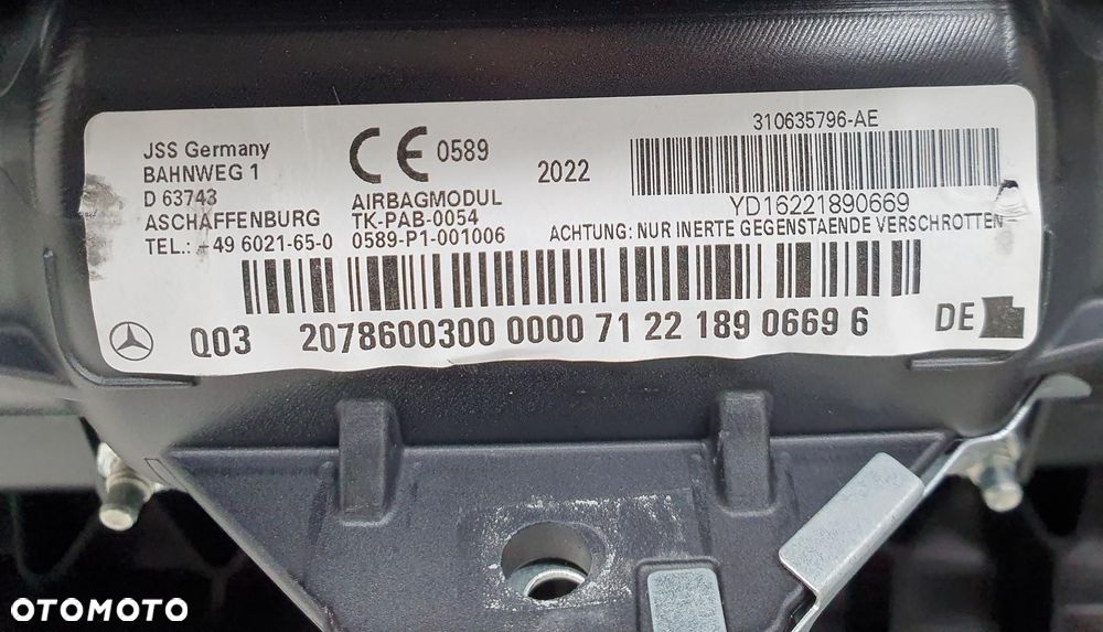 DESKA ROZDZIELCZA KONSOLA PODUSZKI AIRBAG MERCEDES W207 EUROPA - 7