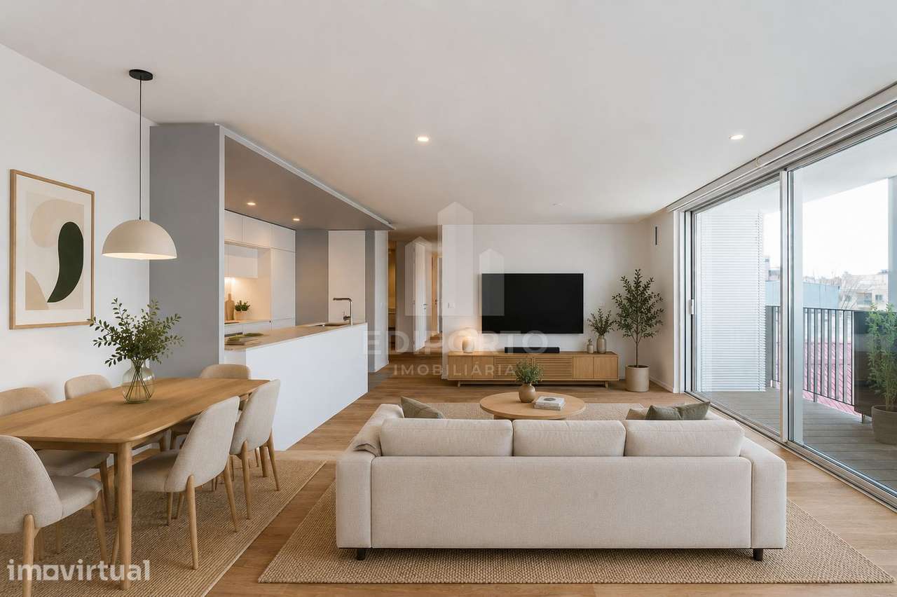 T3 Novo com Varanda, arrumos e 2 Lugares de Garagem junto à praia Mato - Grande imagem: 2/27