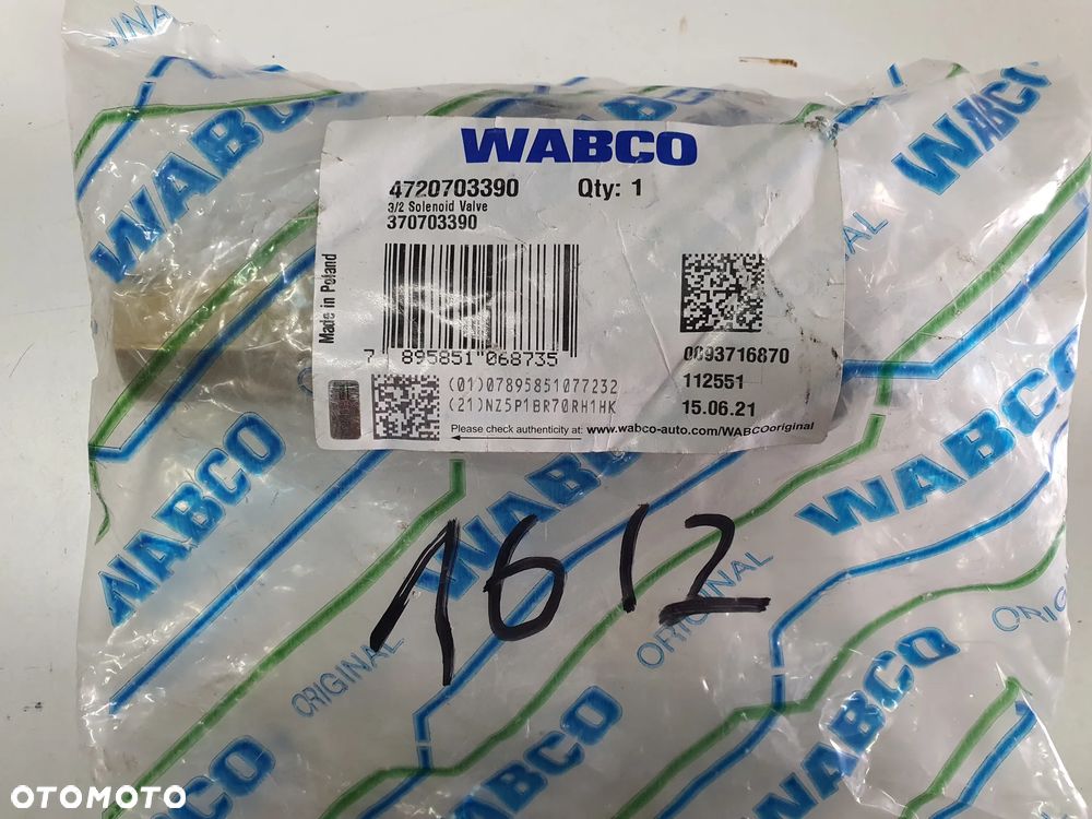 Zawór elektromagnetyczny, napowietrzający, WABCO 4720703390 - 6