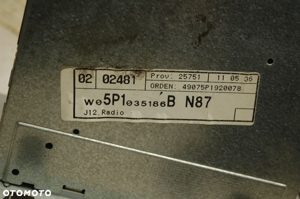 RADIO FABRYCZNE CD 5P1035186B SEAT ALTEA XL TOLEDO III - 4