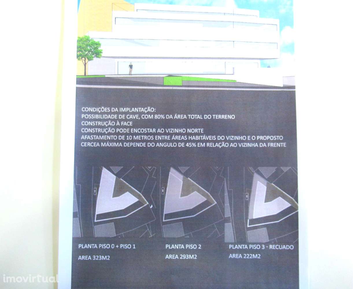 Terreno para construção em altura rua principal de Canelas. - Grande imagem: 3/6