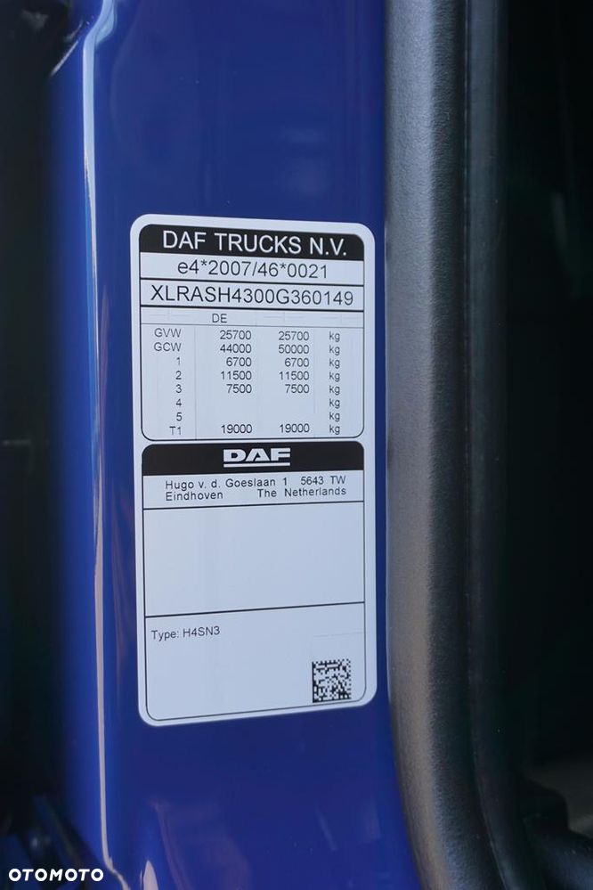 DAF XF / 480 / ACC / EURO 6 / SSC / MEGA / BDF / 7,82 M / RETARDER / OŚ SKRĘTNA - 12