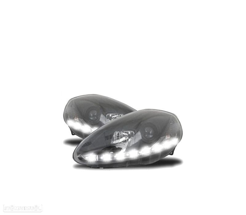 CONJUNTOS DE FARÓIS PARA FIAT GRANDE PUNTO 08- 199 FL DRL INSIDE LUZES DIURNAS LED - 1