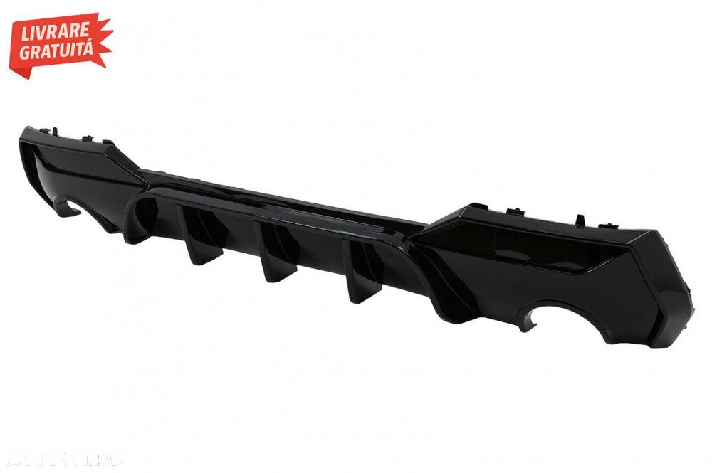 Difuzor Bara Spate BMW 4 Series G22 G23 M Sport (2020-up) Negru Lucios - 5