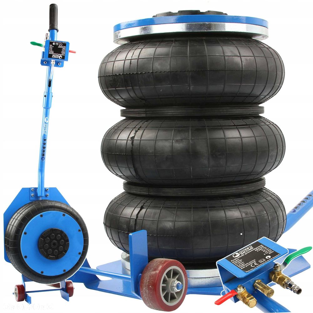 Podnośnik pneumatyczny 6T 3bałwankowy bałwanek poduszka M80128R NOWY - 1