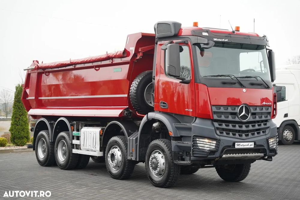 Mercedes-Benz AROCS 4145 / 8x6 / BASCULABILĂ PE SPATE / SKIBICKI / CUTIE DE VITEZE MANUALĂ / ANVELOPE NOI - 12