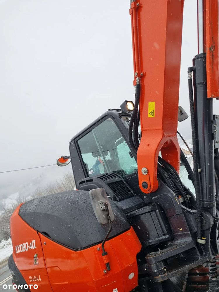 Kubota KX080-4 Koparka Gąsienicowa 8,5 tony długie ramię PLUS. Maszyna jak Nowa z Salonu. Dekra 2026r Dokumenty serwisowe książka! Import Norwegia! Klima. Pompa Tankowania. Ani deka luzów i wycieków! Silnik 4 cyl. 75 km.  Niski Oryginalny Przebieg 3960 mtg. Dodatkowe linie Hydra. Radio Bluetooth! - 16