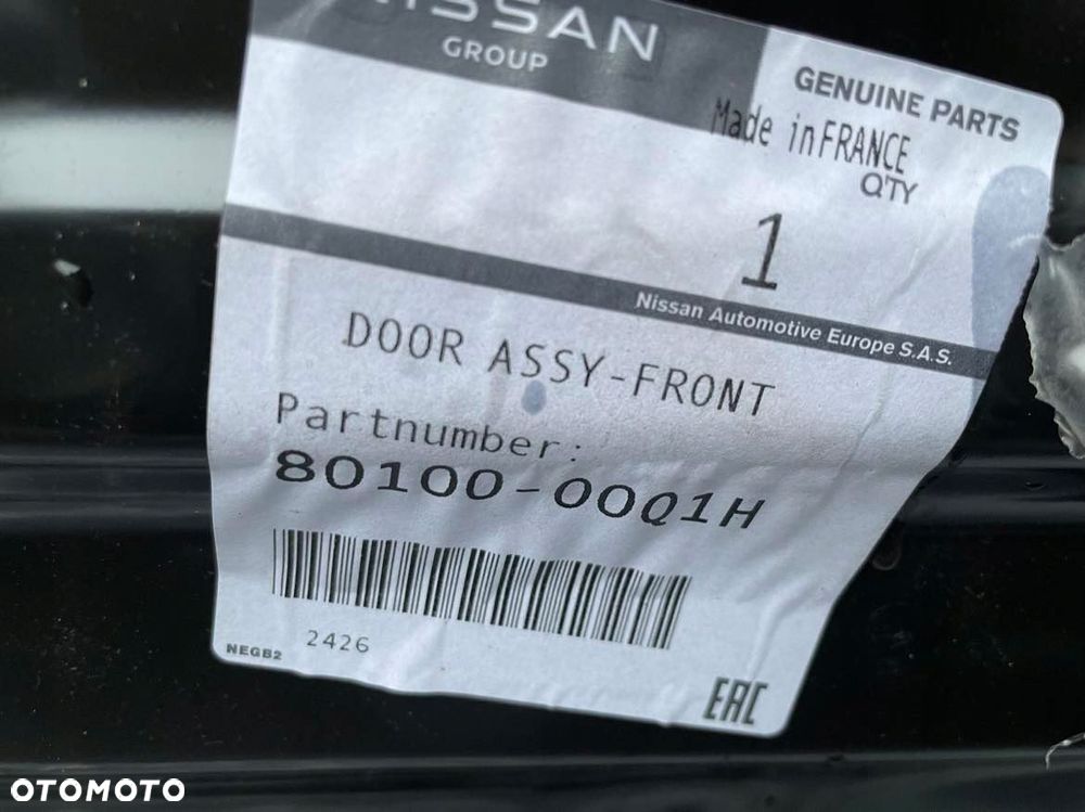 Nissan Townstar Drzwi Przód Prawe 80100-00Q1H - 2
