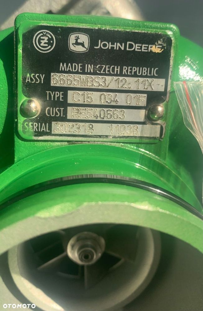 Turbosprężarka John Deere RE540663 Rabat 500 Opis - 3