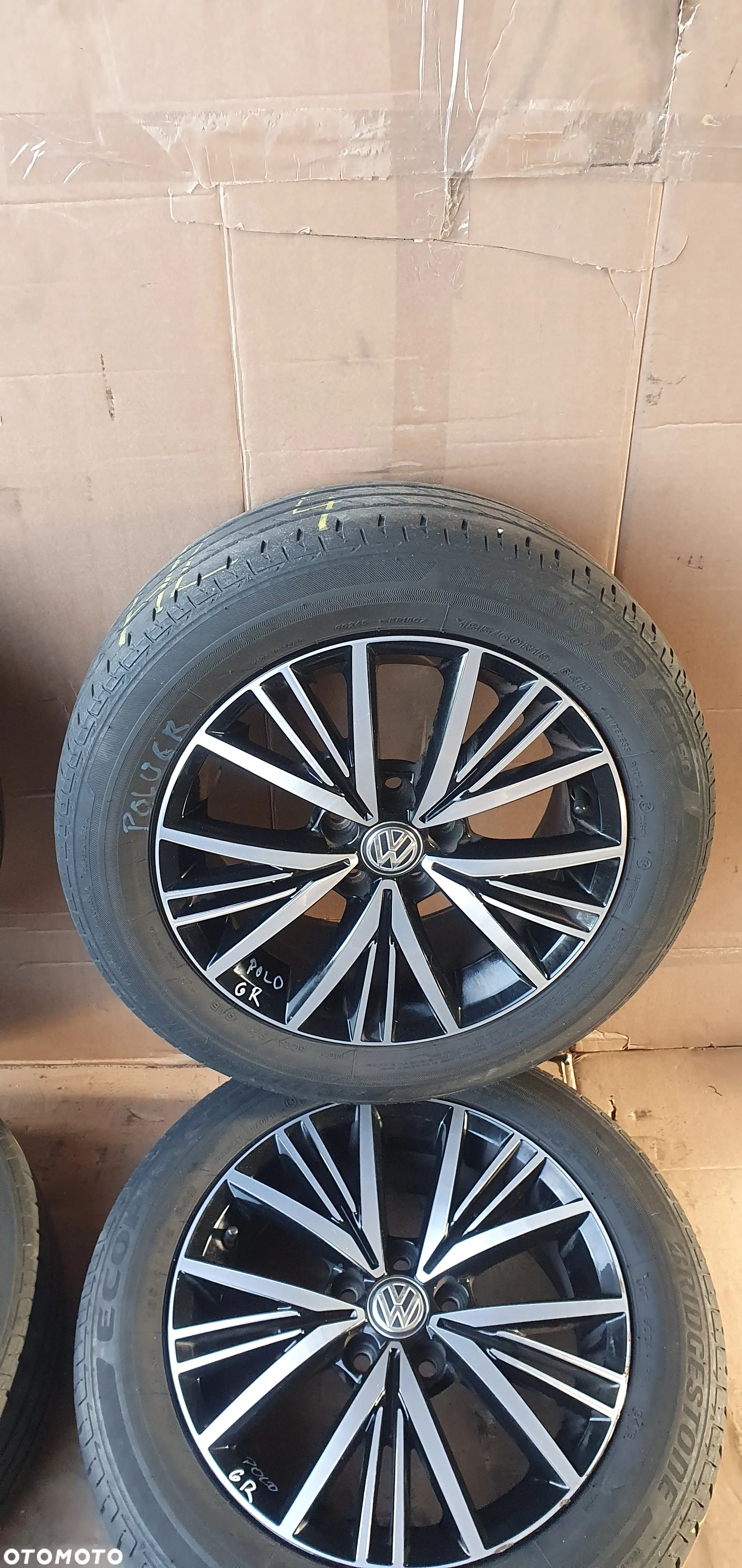 Alufelgi alusy z oponami 5x100 185/60 R15 VW Polo V 6R 6C0601025L - 4