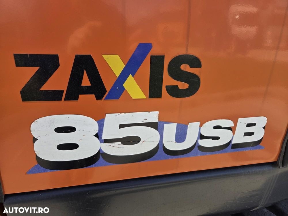 Hitachi ZX85, 2022, 3.177h, LAMA NIVELARE, senile CAUCIUC NOI, CUPLA RAPIDA HIDRAULICA+3 cupe noi, adanc sapare 5m, latimie 2,2m, inst picon pe brate, inst rotire pe brate, Aer condi, Antifurt, Computer in lb romana, leasing 4 ani-PROMOTIE 62.900 EUR+Tva - 22