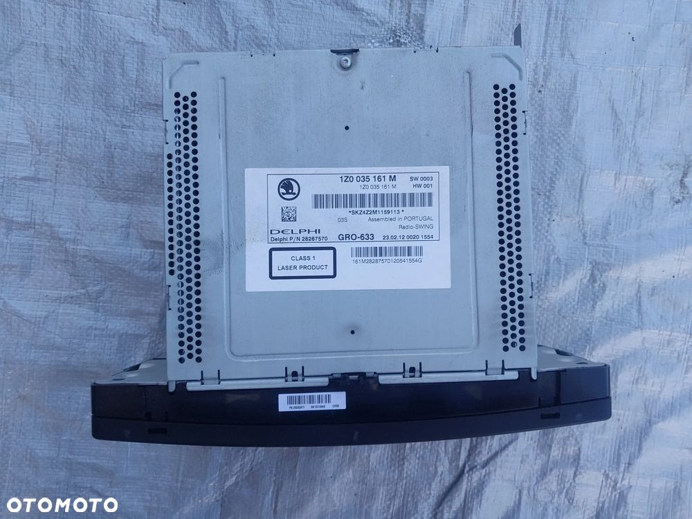Radio Skoda Octavia 2 II Lift Swing MP3 SKODA OCTAVIA II LIFT ORYGINALNE RADIO CD MP3 Delphi 1Z0035161M - 3