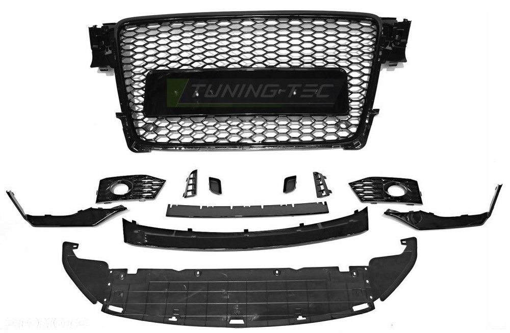 Zderzak przod Grill Kratki Tuning R S 4 Line look Audi a4 b8 8k 2007-2011 - 6