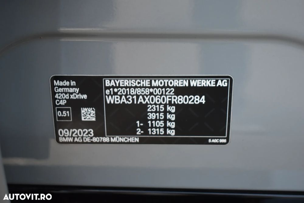 BMW Seria 4 420d xDrive M Sport - 34